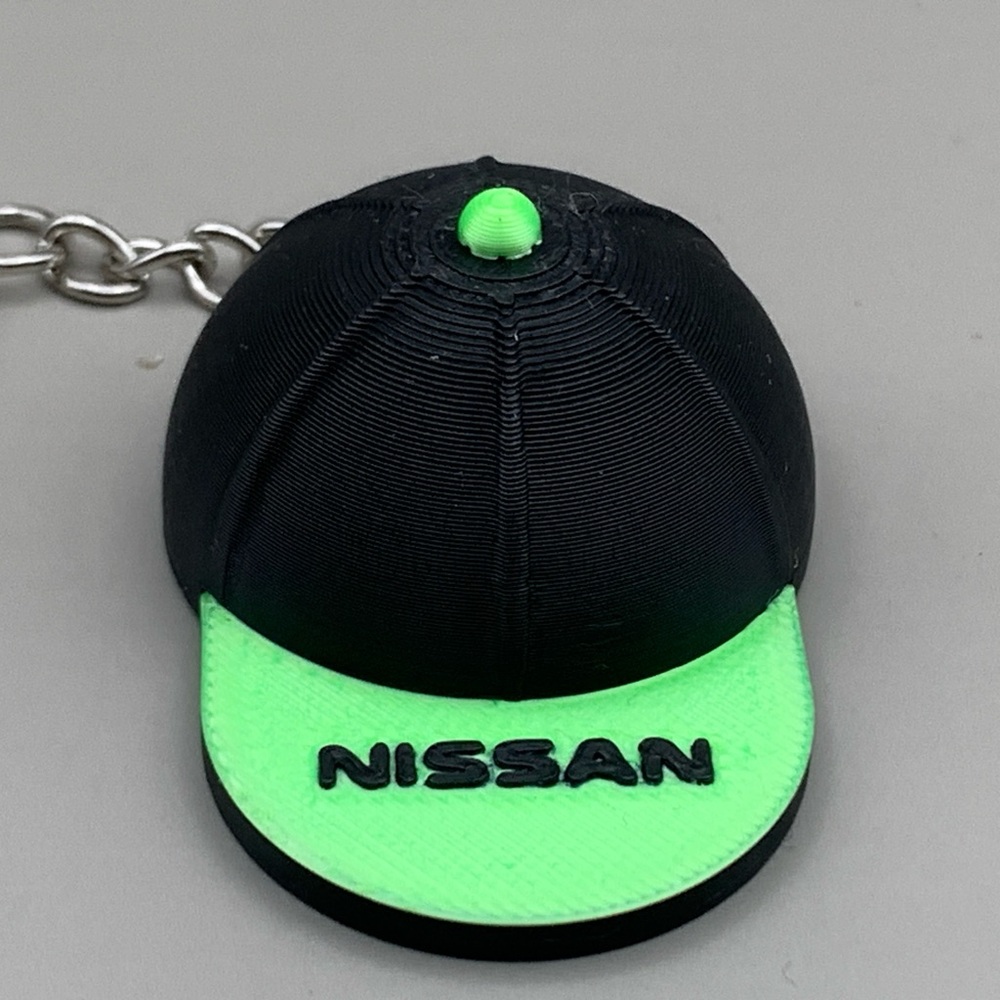 Nissan Racing Black and Green Cap Keychain